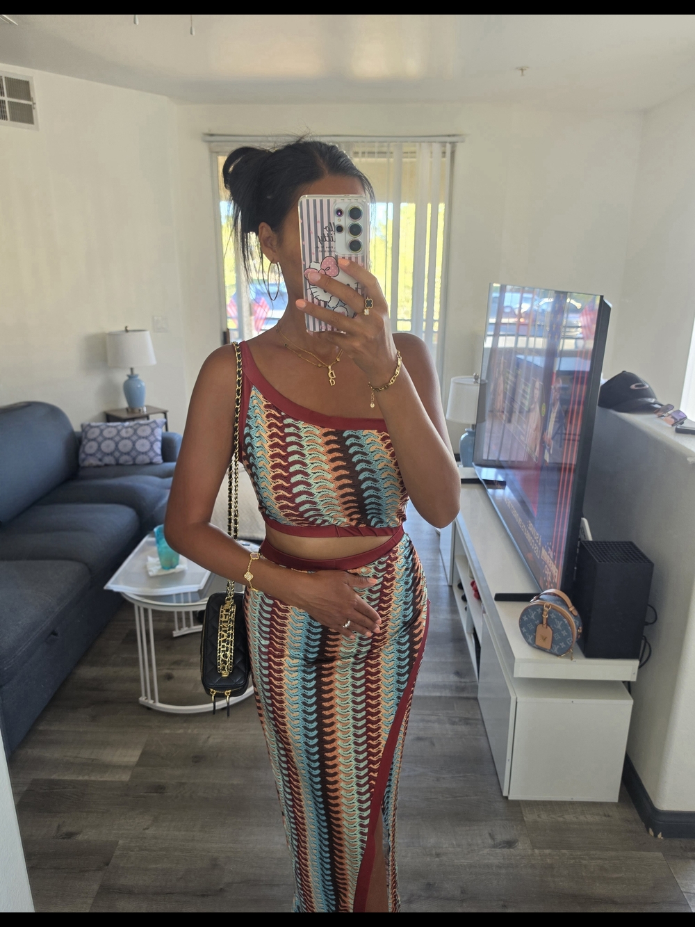 Multicolor Two-Piece Set - Tank Crop Top & Maxi Skirt - Picture 13 of 13